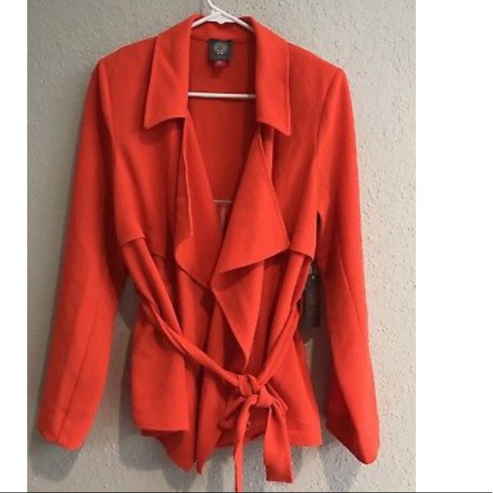 Vince Camuto Orange long sleeve Belted Blazer NWOT